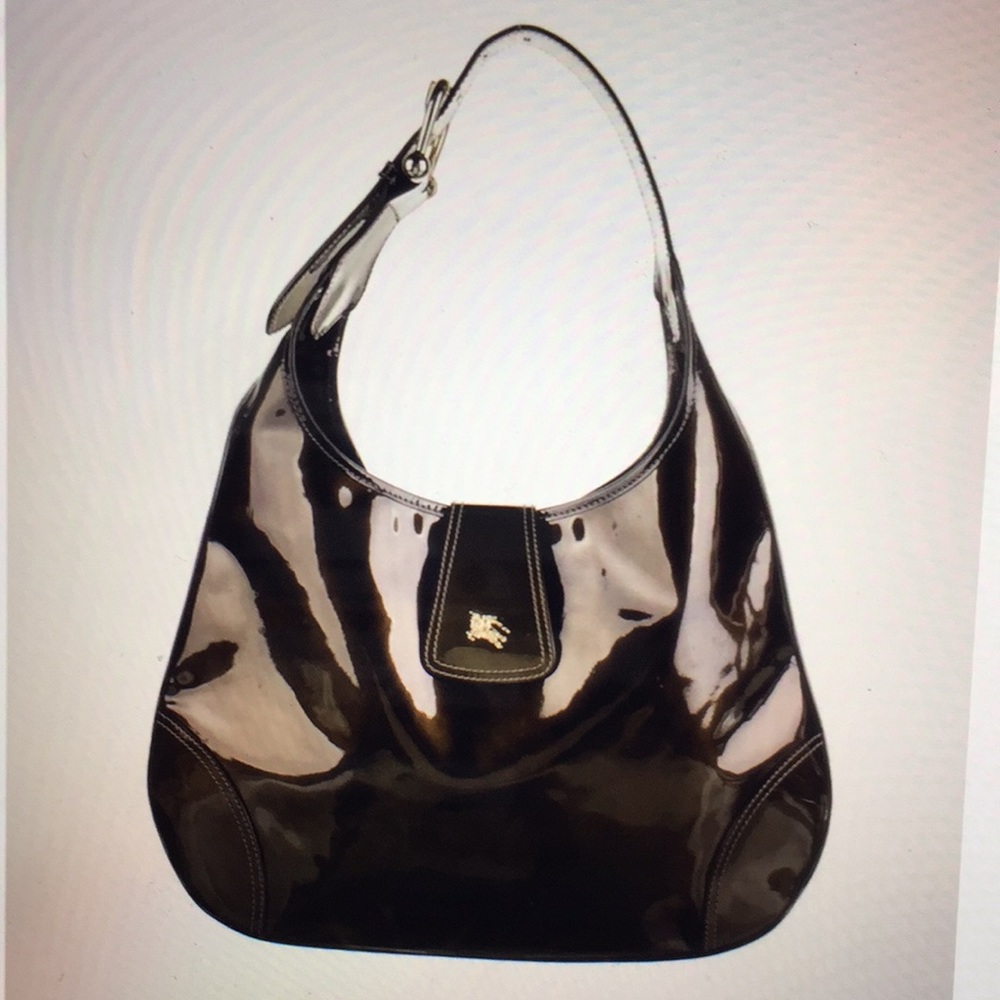 Burberry patent leather hobo